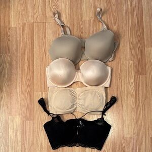 Elegant Women's Intimates Set - Black, Beige, Cream